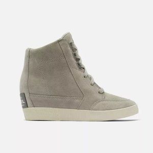 Sorel Out N About Suede Wedge Waterproof Sneaker